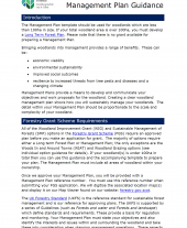 Management Plan Guidance